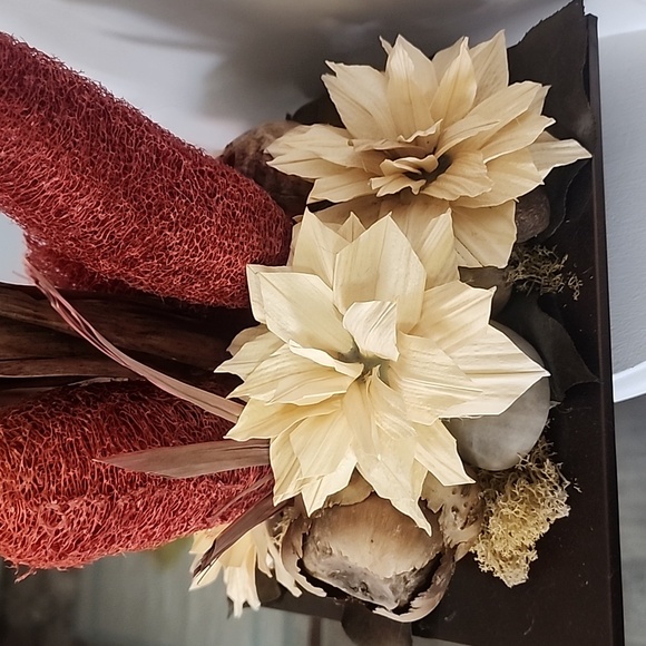 Dried Flower Bouquet with preserved autumn's foliage - Picture 6 of 9